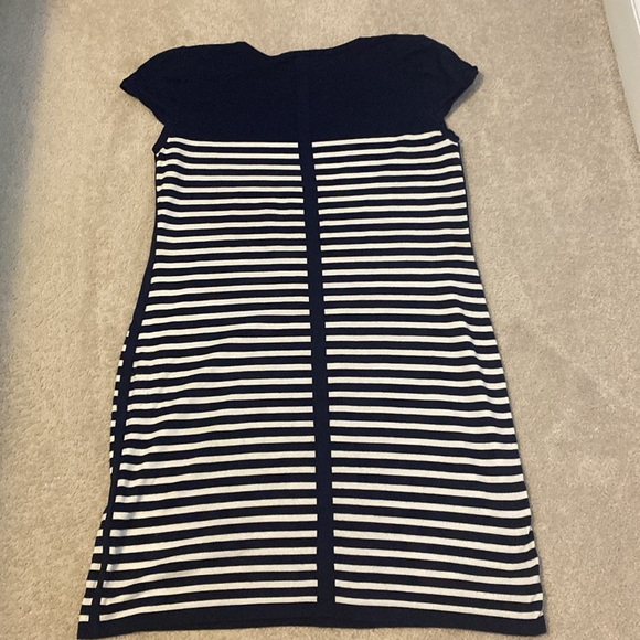 41 HAWTHORN L Navy& White cap sleeve sweater dress - Picture 3 of 7